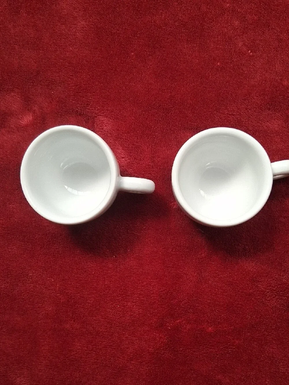 illy White Espresso Cups with Red Logo - Set of 2